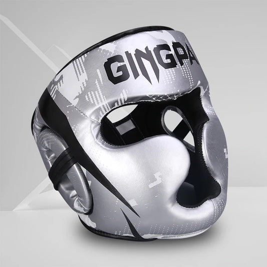 Adults Children Boxing Helmet MMA Sanda Muay Thai Taekwondo Full-Covered Shock Absorption Headgear Training Protective Equipment